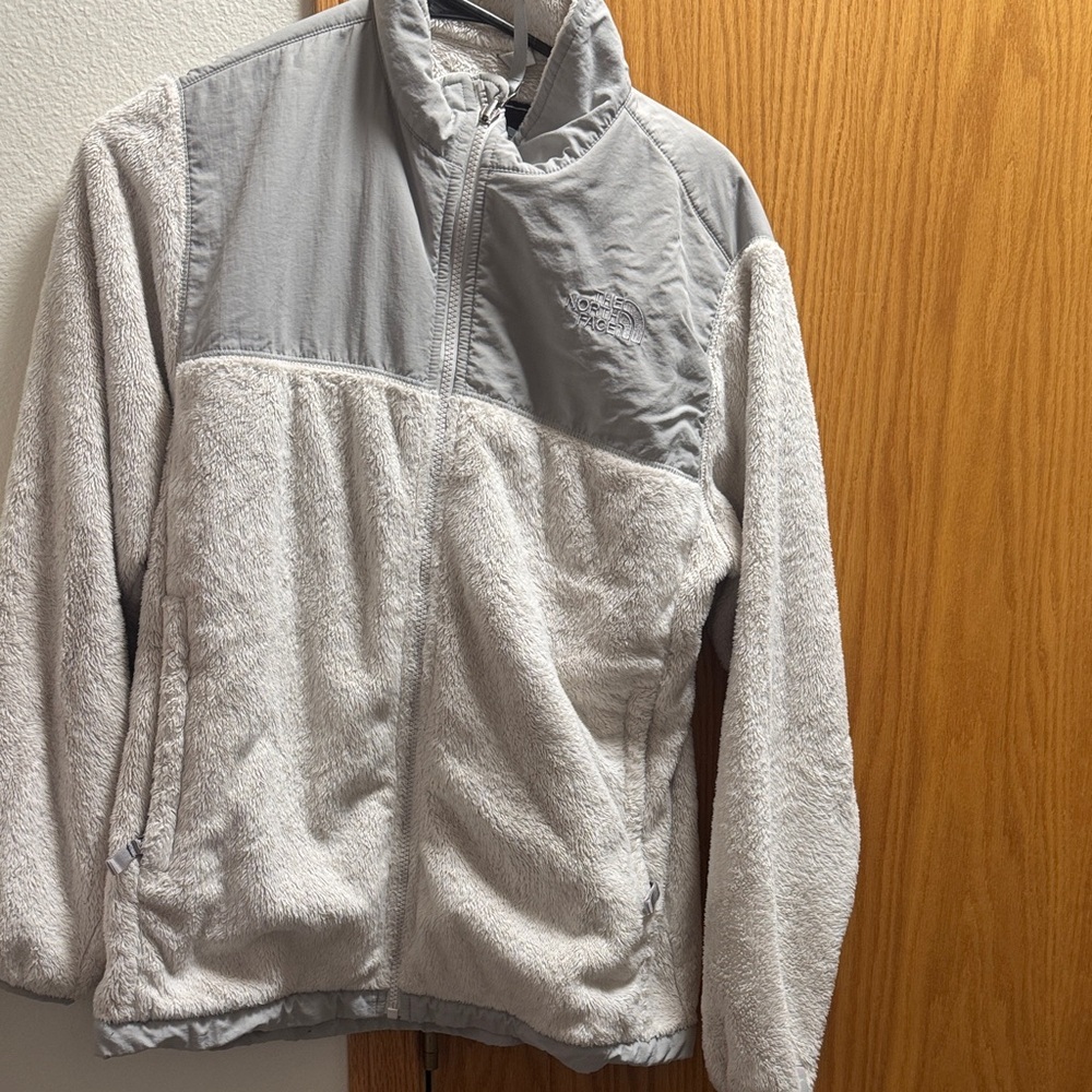 The North Face Light Gray Plush Fleece Jacket
